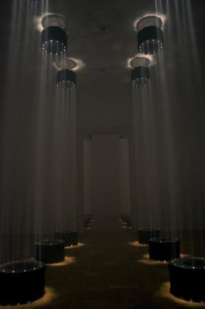 Porticus fény, füst helyspecifikus 2012
