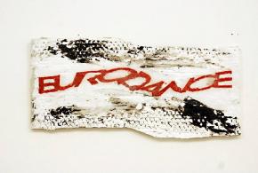 CAPTCHA_IZM_Eurodance, 2013, porfesték, szilikon, fa, 29 x 60 cm