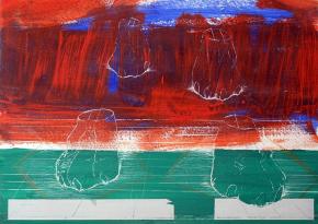 Szentimentalis vagy és agressziv, 2012, tojástempera, 63 x 89 x 4 cm 
