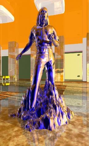 Lázadók szobrai 5., 2002, lambda print, 205 x 125 cm