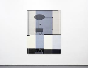 Batykó Róbert: Blueprint, 2017, oil on canvas, 190 x 145 cm