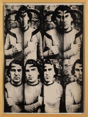 Pinczehelyi Sándor: Hengerek I., 1974-1975, szitanyomat, papír, 78 x 55 cm